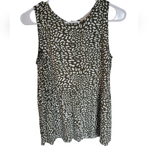 Green and White Loft Sleeveless Top